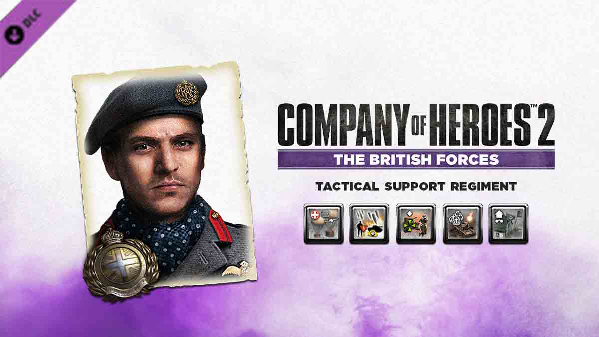 COH 2 British Commander Tactical Support Regiment AR Steam Gift